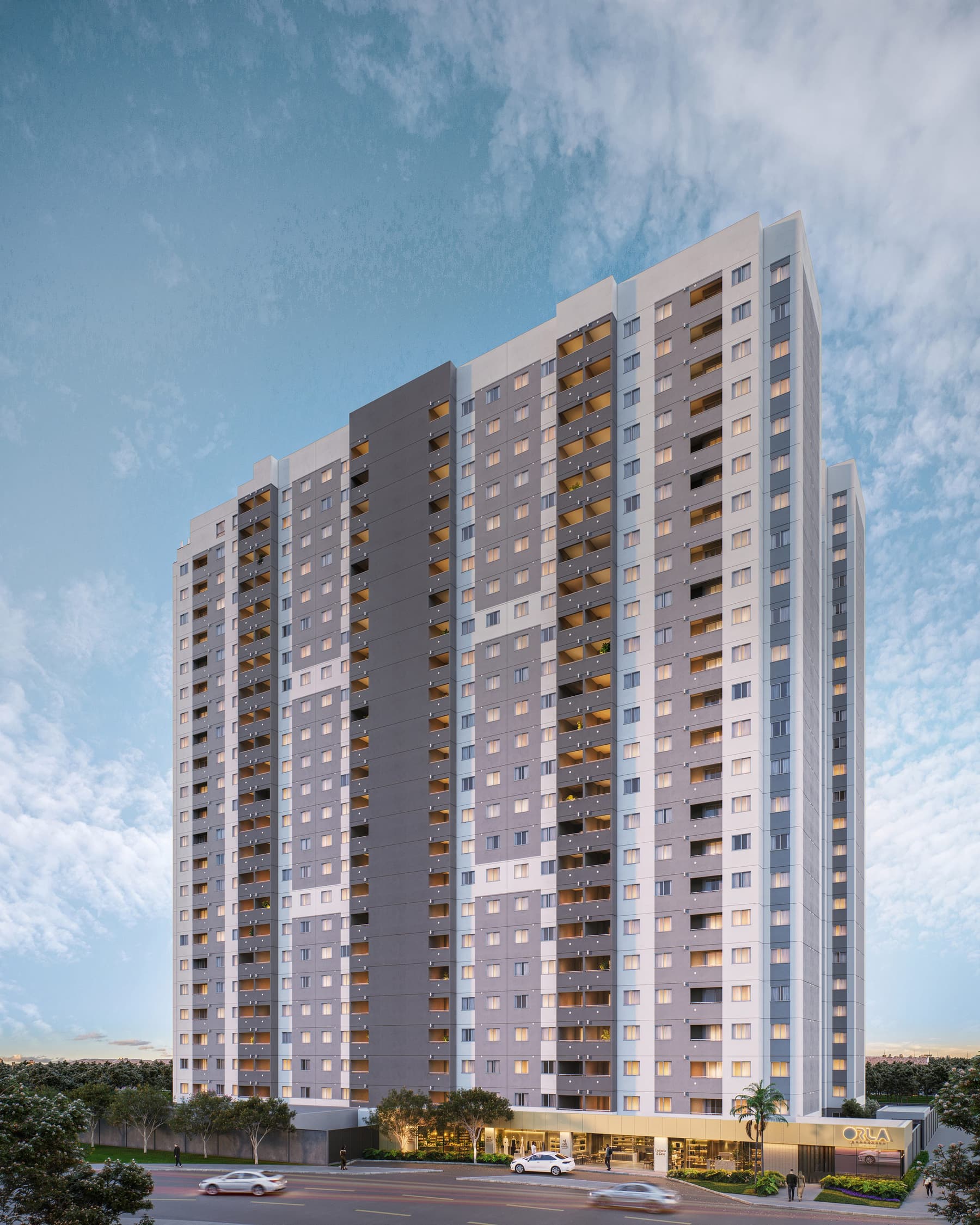 Perspectiva das torres do Orla Guanabara, apartamento no Centro de Niterói