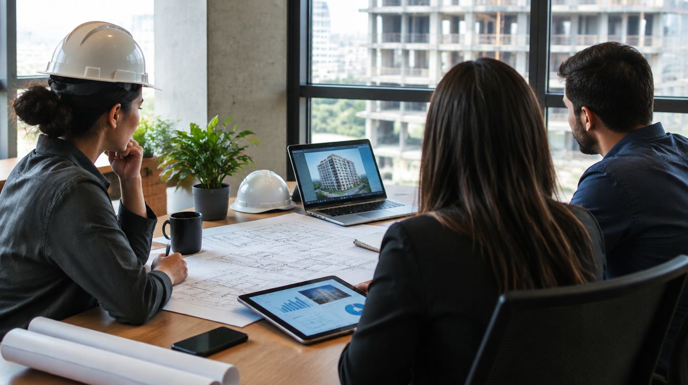 Equipe de engenharia e marketing discute estratégia com dados, IA no mercado imobiliário na prática