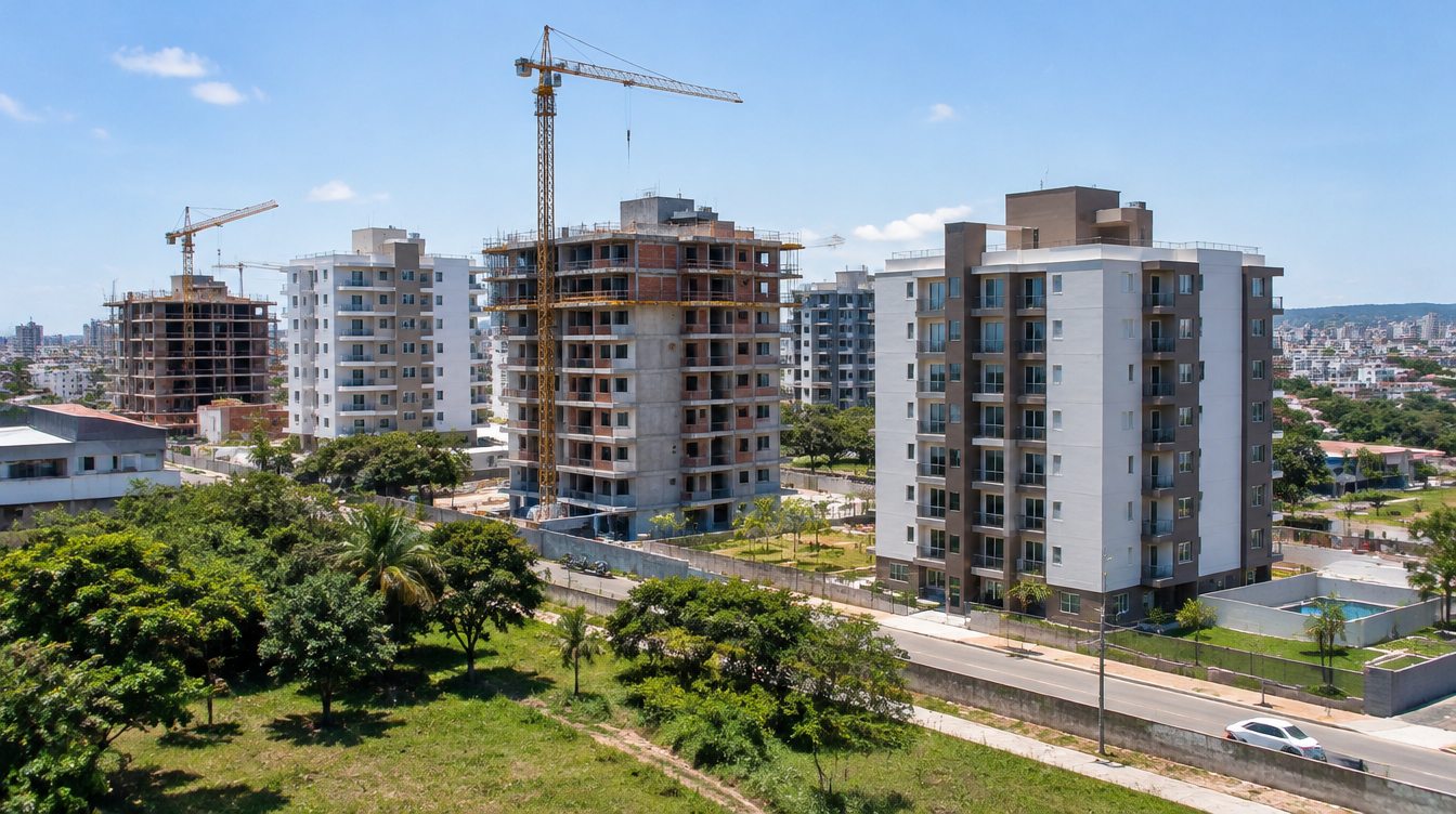 Prédios residenciais em construção, retrato do peso do Minha Casa Minha Vida 2027 no mercado